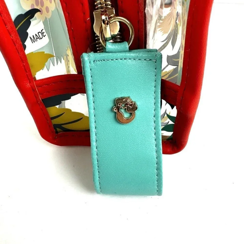 Spartina 449 Travel Case Clear‎ Floral With Containers Brand New